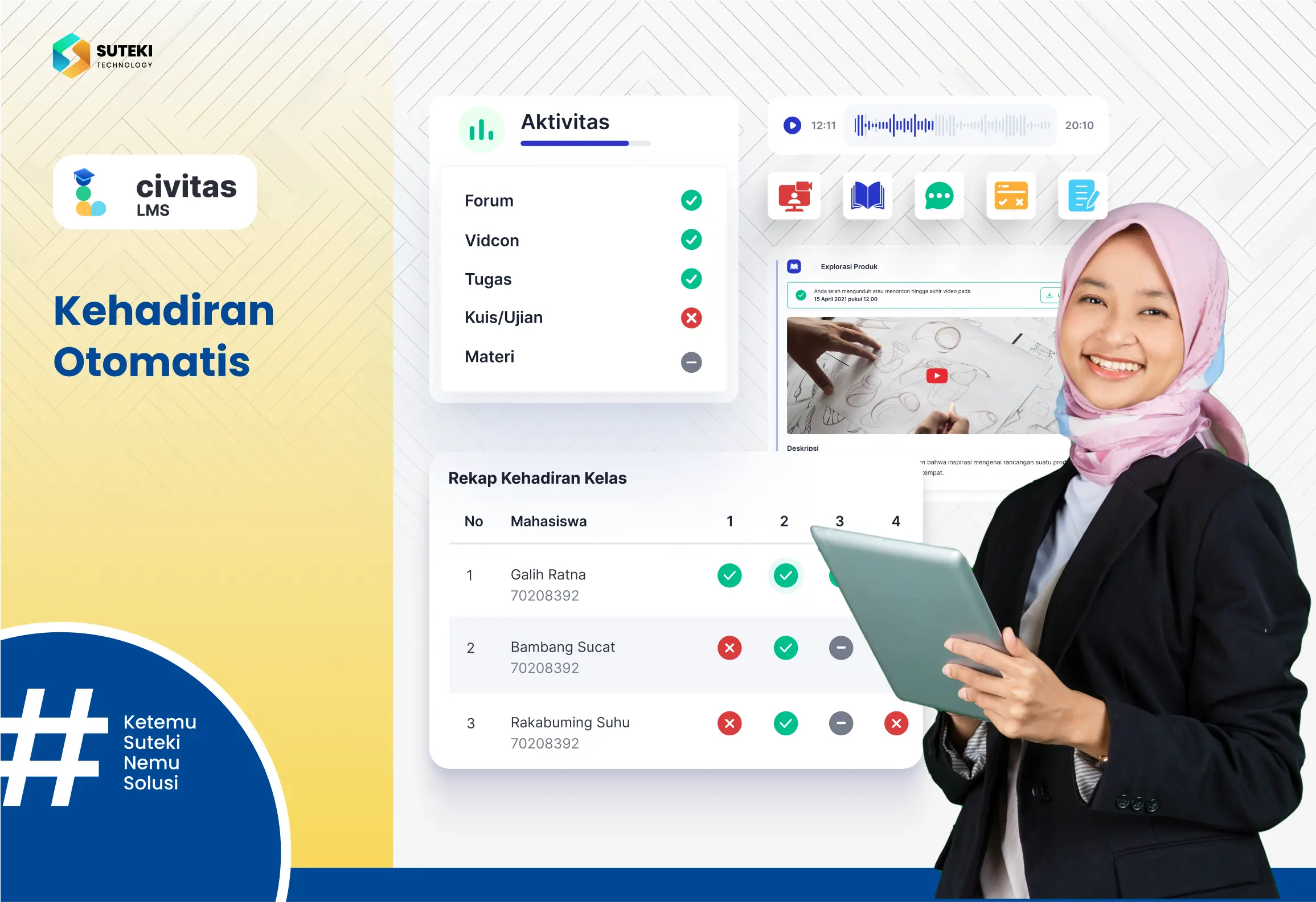 Civitas LMS Memiliki Fitur Kehadiran Otomatis