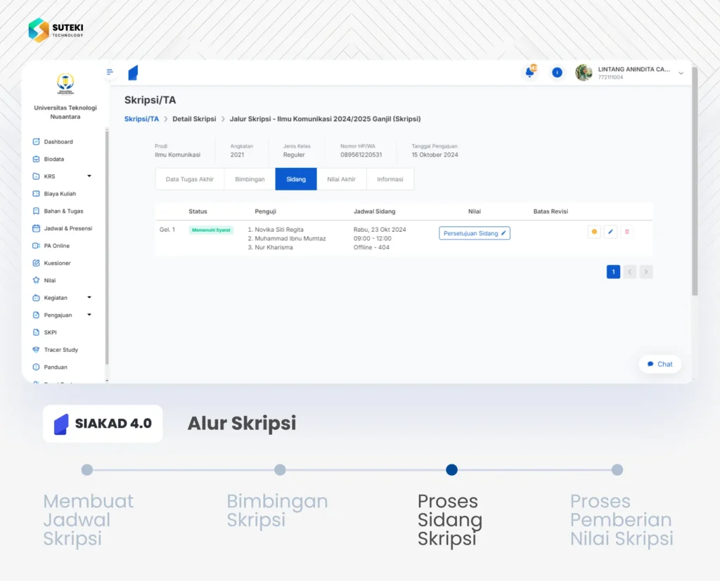 fitur skripsi siakad 4.0 sidang skripsi portal mahasiswa