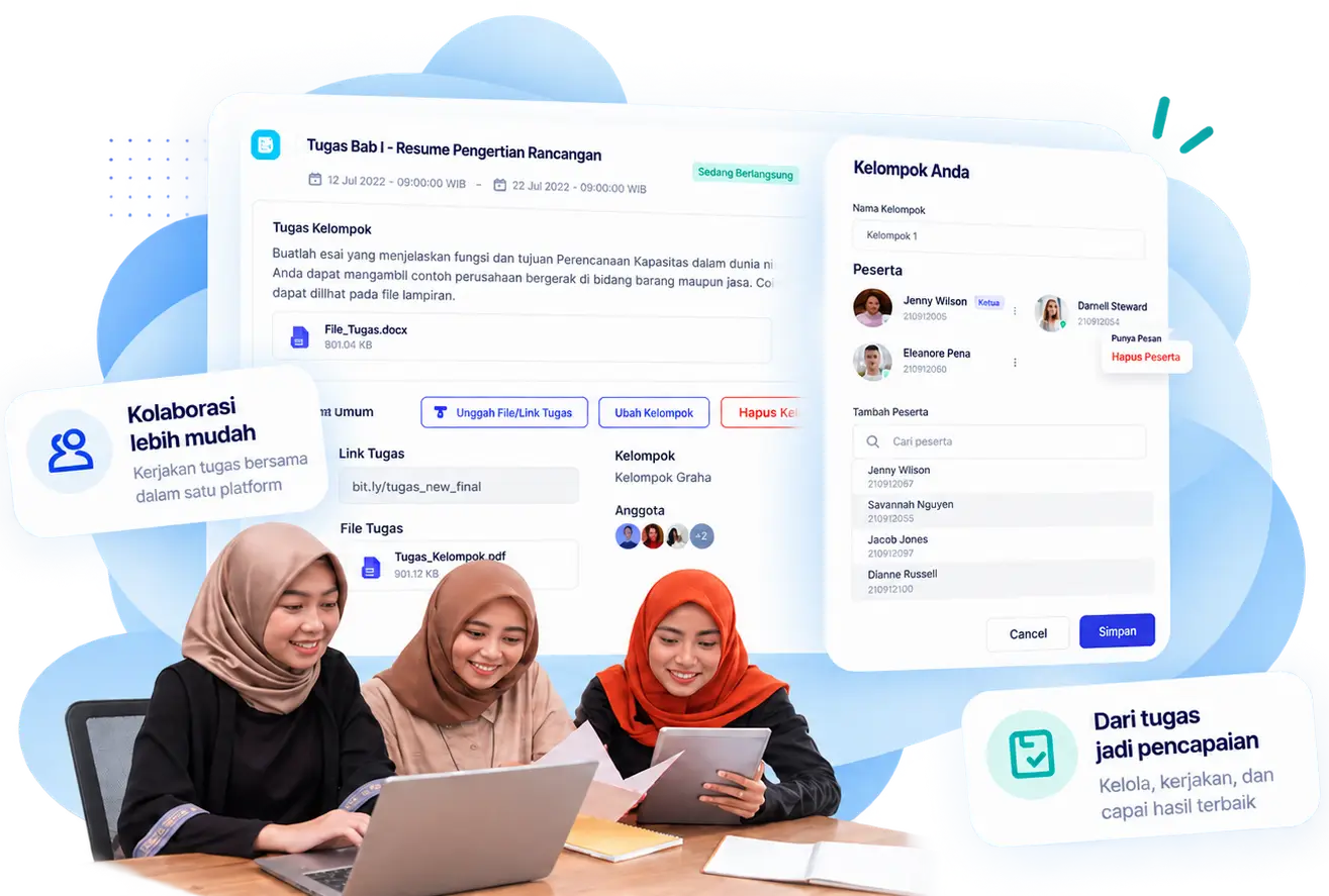 Pengelolaan tugas kelompok dan kolaborasi mahasiswa di Civitas LMS